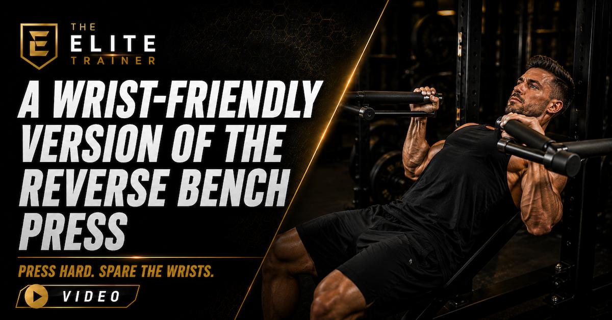 a wrist-friendly version of the reverse bench press