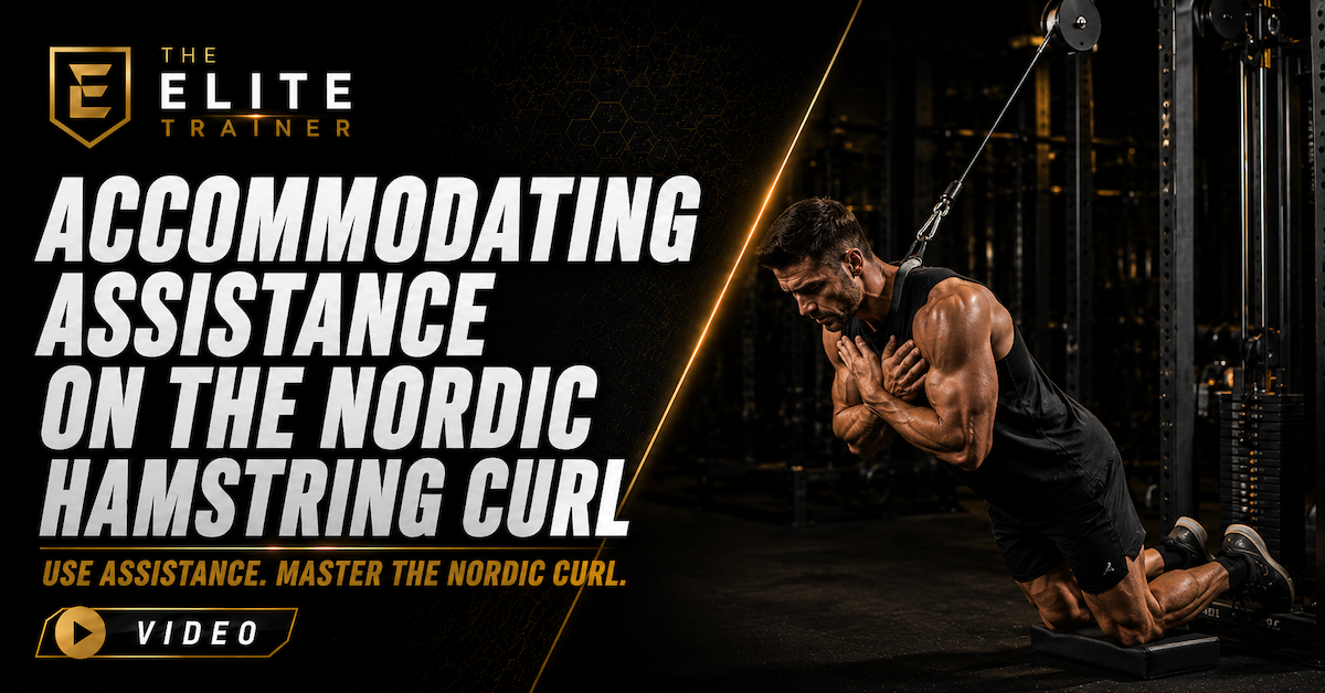 accommodating assistance on the nordic hamstring curl