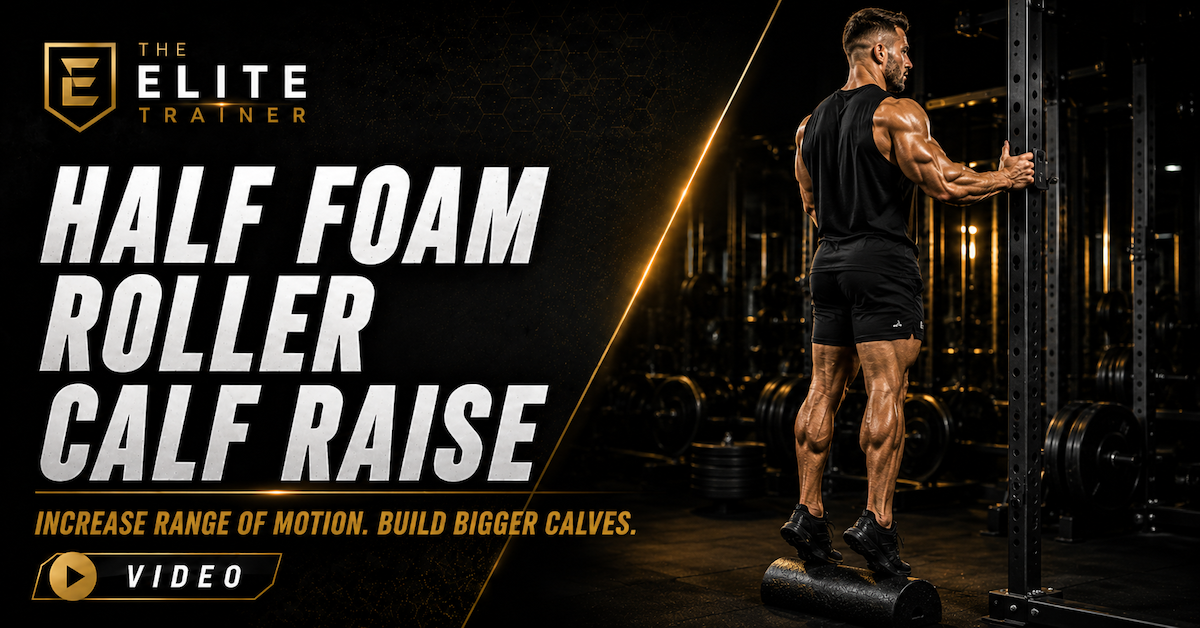 half foam roller calf raise
