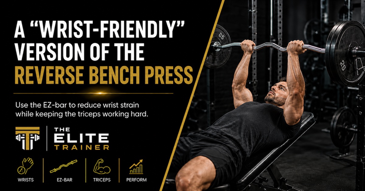 A wrist friendly version of the reverse bench press