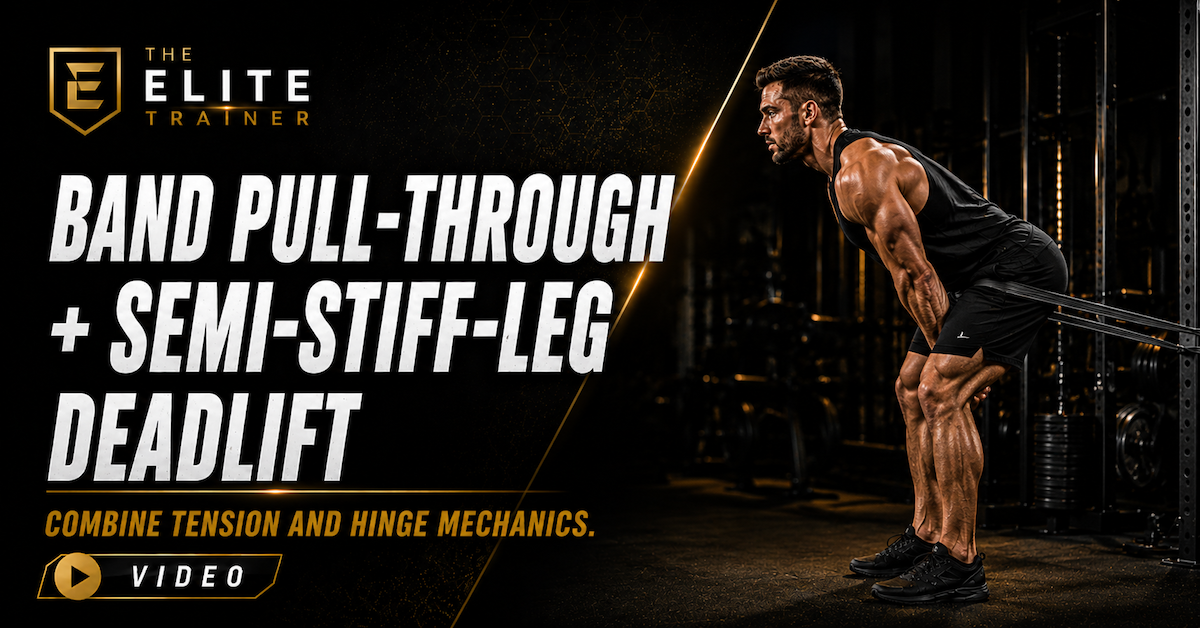 band pull-through semi-stiff-leg deadlift