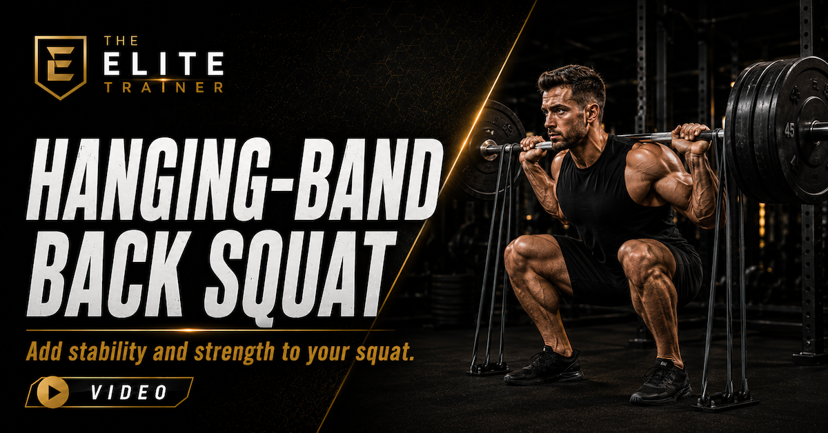 hanging-band back squat