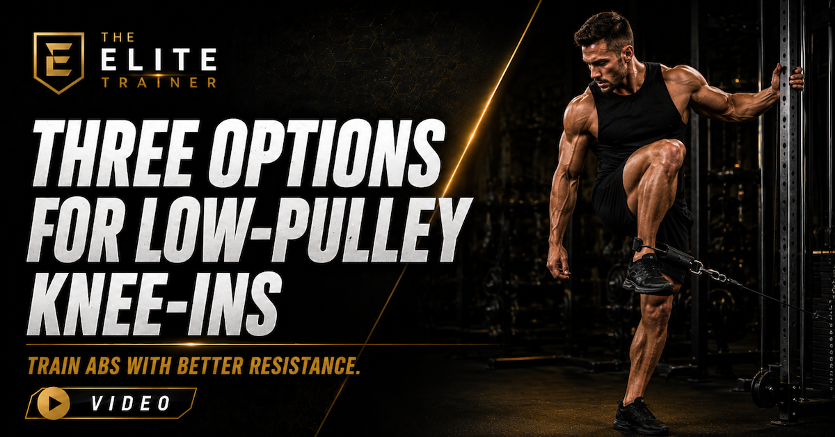 three options for low-pulley knee-ins
