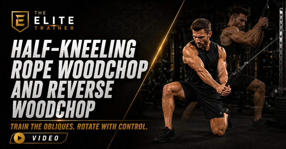 half-kneeling rope woodchop