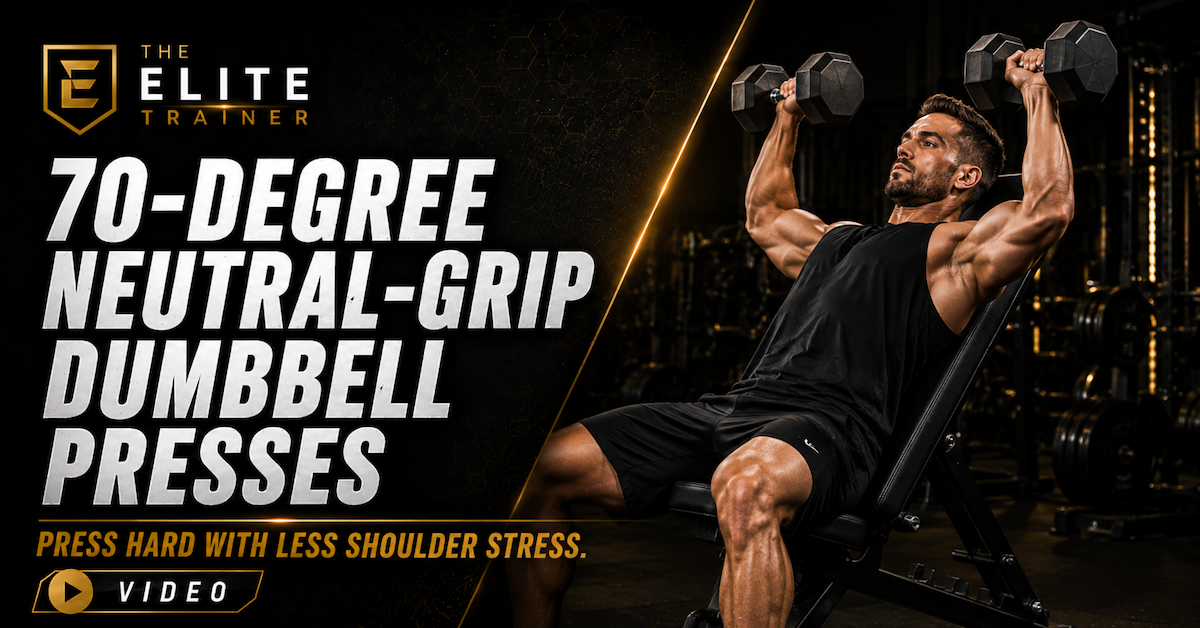 70-degree neutral-grip dumbbell presses