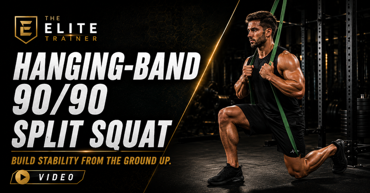hanging-band 90-90 split squat
