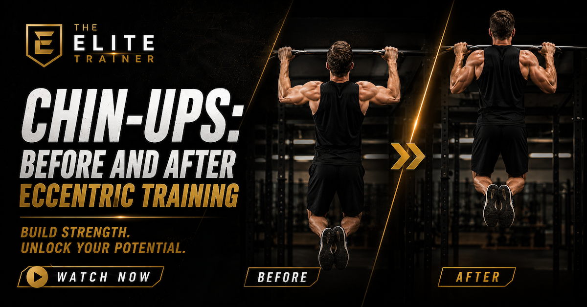 chin-ups before and after eccentric training