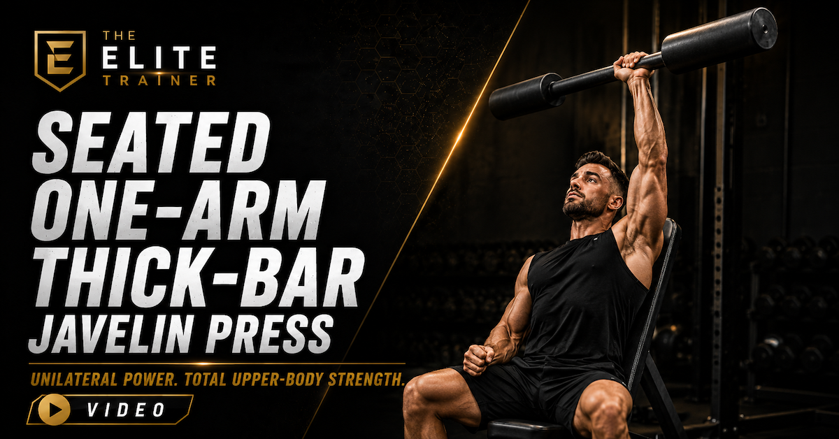 seated one-arm thick-bar javelin press
