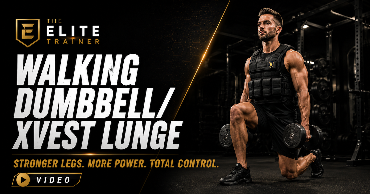 walking dumbbell xvest lunge
