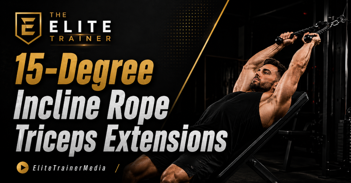 15-degree incline rope triceps extension