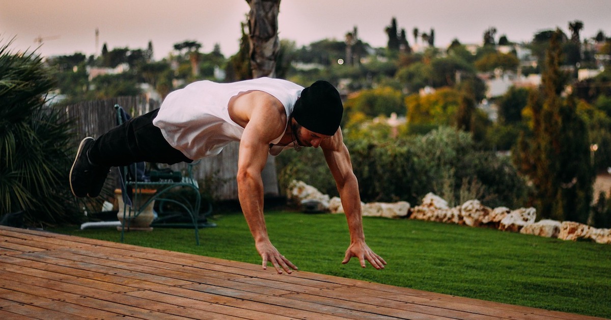 explosive leap-in-the-air push-ups