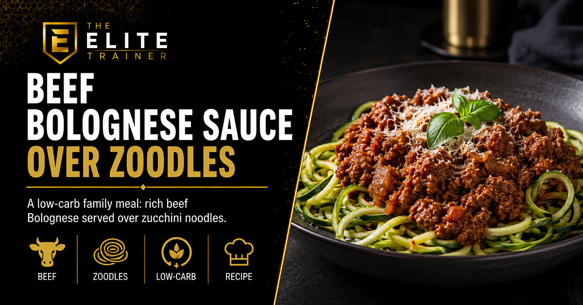 Beef Bolognese Sauce Over Zoodles